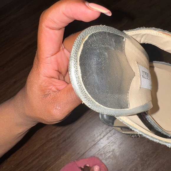 Jimmy Choo Silver Glitter Heels with Ankle Strap SOLD OUT and FREE SHIPPING! - Picture 13 of 14